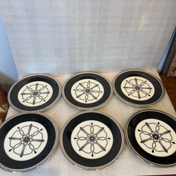 6 Pieces Pickard Athena Accent Salad Plates.